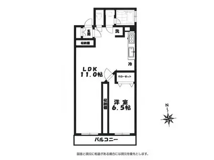 葵ビル(1LDK/3階)の間取り写真