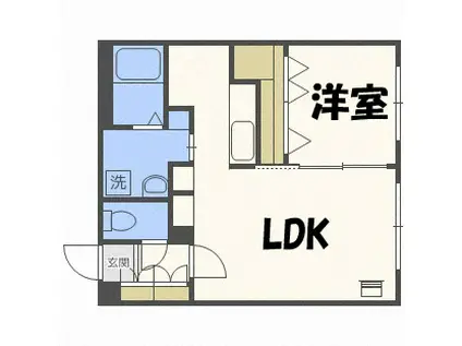 SAKURAコンフォートO(1LDK/4階)の間取り写真