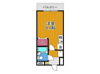 ヴェルドミール喜志(ワンルーム/5階)の間取り写真