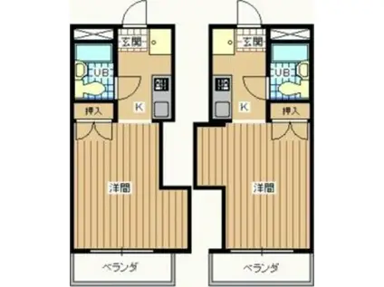 ヘリテイジ(1K/3階)の間取り写真