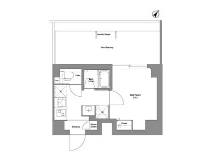 BPRレジデンス行徳(1K/6階)の間取り写真