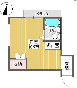 NJプレイス桜の町(ワンルーム/3階)の間取り写真
