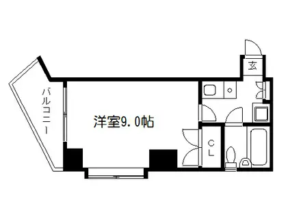 デトムワン今出川通(1K/3階)の間取り写真