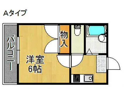 レオパレスサウスフォレスト(1K/1階)の間取り写真