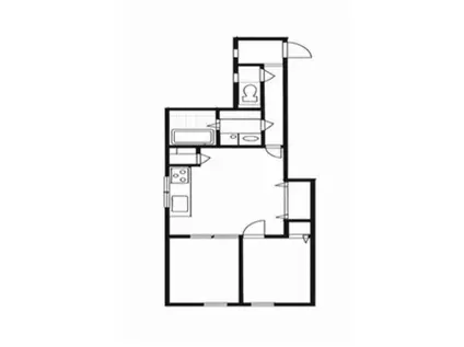 京一ビル(2LDK/5階)の間取り写真