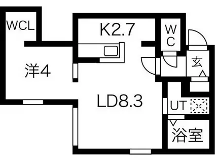 KOA MISONO(1LDK/2階)の間取り写真