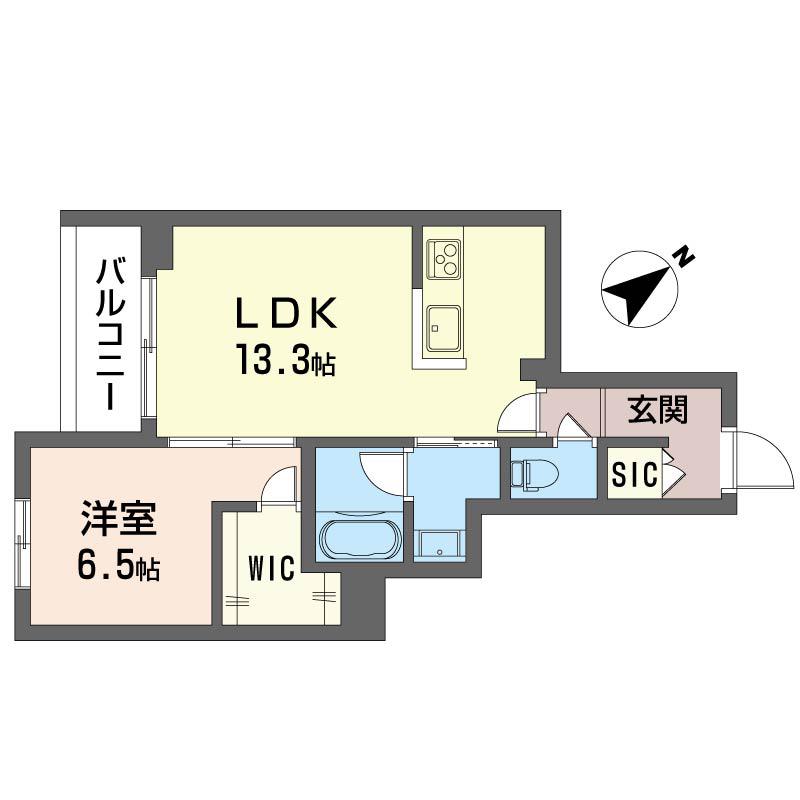 HINODE(1LDK/2階)の間取り写真