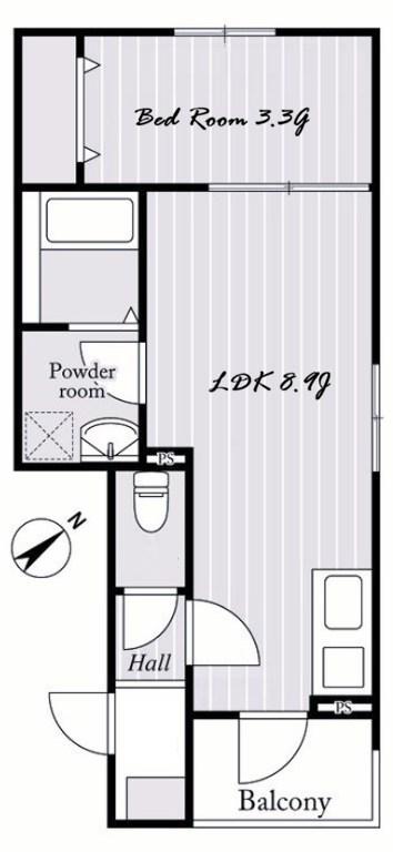 リブレメゾン西明石南町I(1LDK/1階)の間取り写真