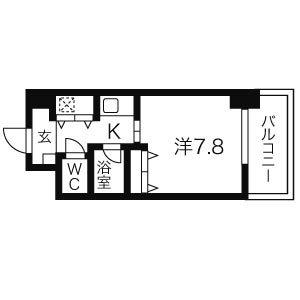 AXIS桜通内山(1K/12階)の間取り写真