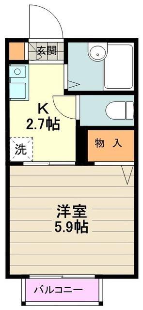 メゾン・サクラ(1K/1階)の間取り写真