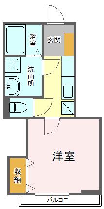 FIVE AVENUE(1K/2階)の間取り写真