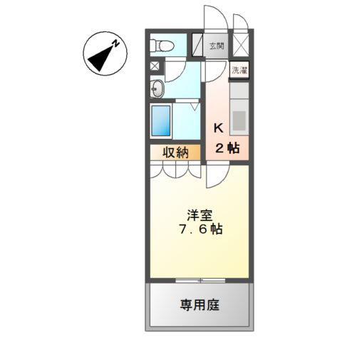 パストラル(1K/1階)の間取り写真
