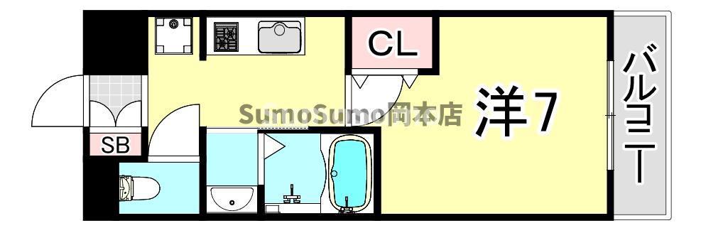 AILE青木(1K/2階)の間取り写真