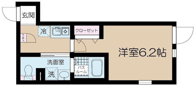 フェリーチェ練馬B(1K/3階)の間取り写真