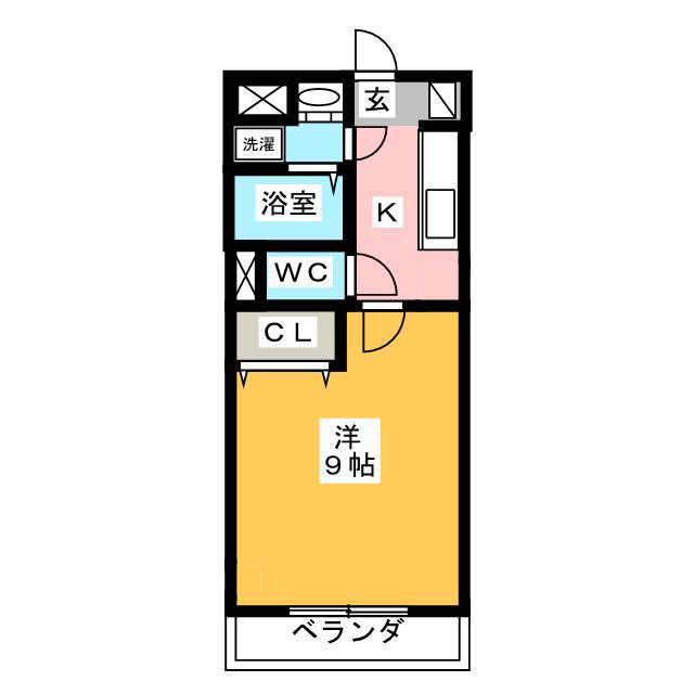 CYNTHIA山下(1K/4階)の間取り写真