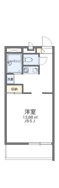 レオパレスGREENCOURT(1K/2階)の間取り写真