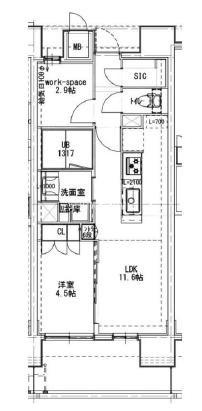 富士林プラザ15番館(2LDK/8階)の間取り写真