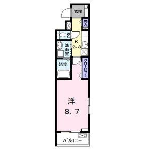 エスポワールII(1K/3階)の間取り写真