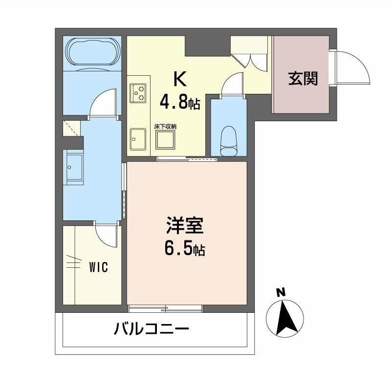 グランメゾン天神(1K/1階)の間取り写真