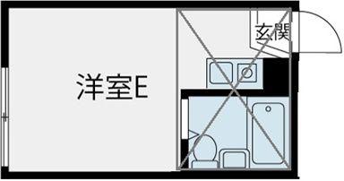 ハイツ志茂(ワンルーム/2階)の間取り写真