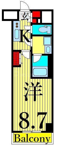 デルックス田端(1K/4階)の間取り写真