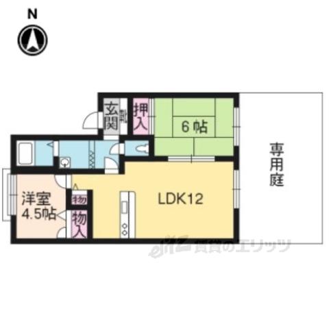 ディアス21(2LDK/1階)の間取り写真