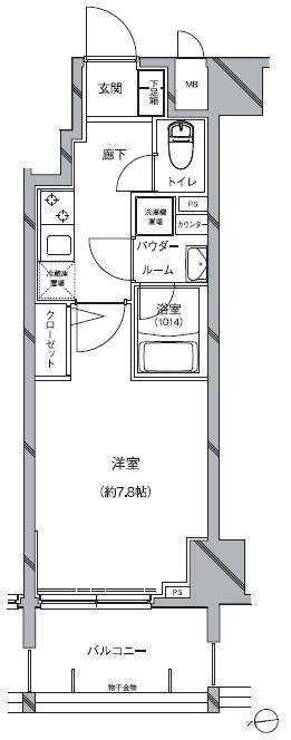 ARTESSIMO RILLIA-(1K/3階)の間取り写真