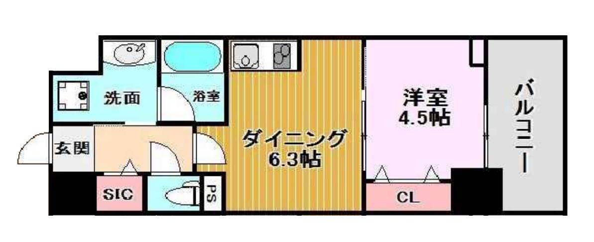 MA MINETTE(1DK/8階)の間取り写真