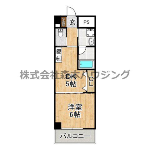 サンフレンドユーPARTII(1DK/2階)の間取り写真