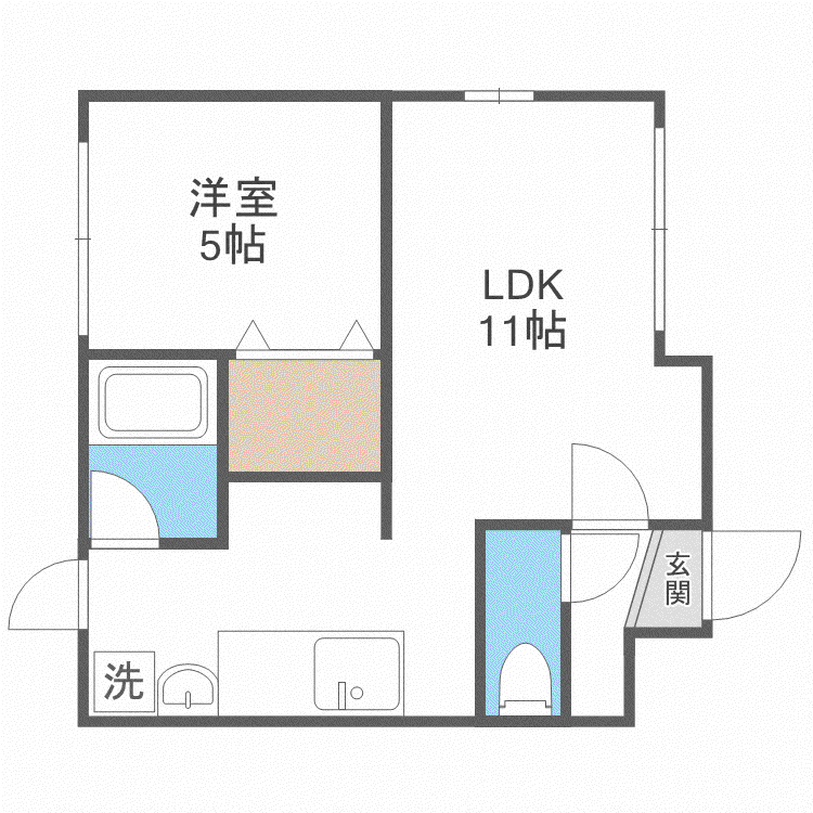 AQUAIII(1LDK/2階)の間取り写真