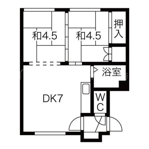 栄マンション(2DK/2階)の間取り写真