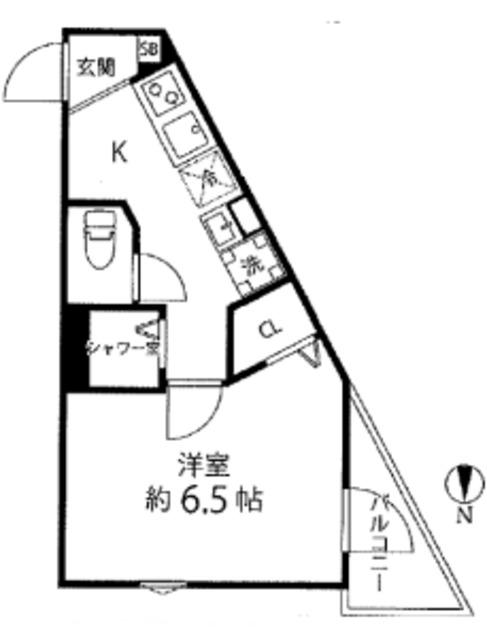 T′SCUORE糀谷(1K/3階)の間取り写真
