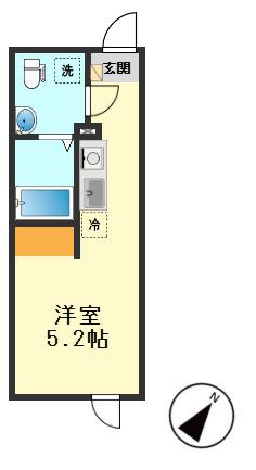 フィオーレ金町II(ワンルーム/4階)の間取り写真