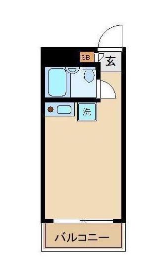 コート桜上水(ワンルーム/1階)の間取り写真