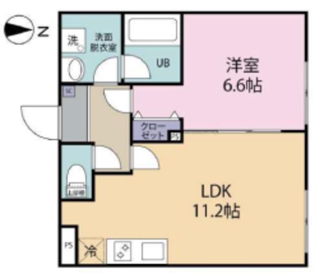 HW.HILLS綾瀬(1LDK/2階)の間取り写真