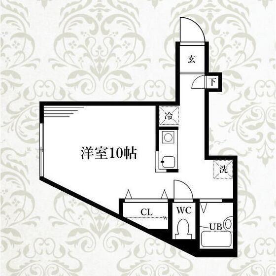 サンファスト井田(ワンルーム/1階)の間取り写真