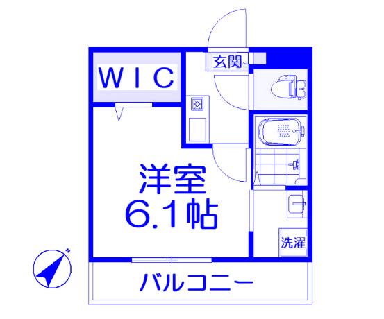 PARKHILLS蓮田(1K/2階)の間取り写真