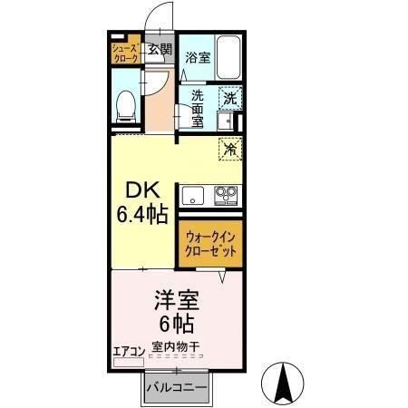 MAISON SUZUKI(1DK/2階)の間取り写真