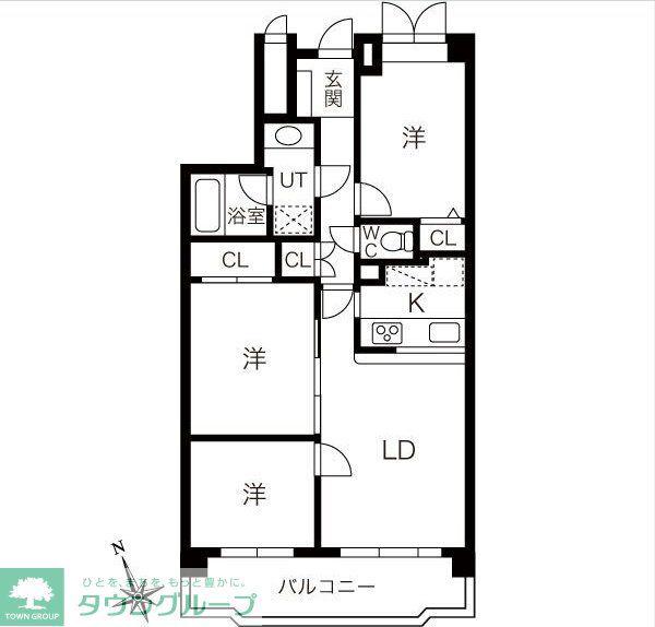 LEO拾八番館(3LDK/4階)の間取り写真