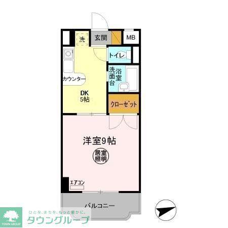 Y・Rレジデンス(1DK/7階)の間取り写真