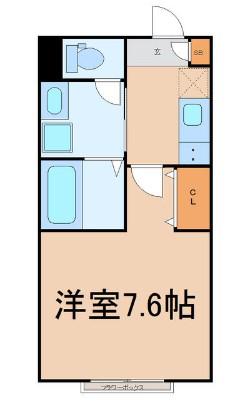 プリマフルール大和町(1K/1階)の間取り写真