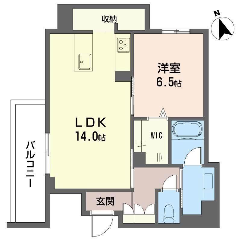 グレインコート(1LDK/2階)の間取り写真