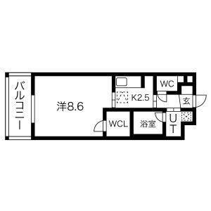 DOLCE VITA 新大阪(1K/8階)の間取り写真