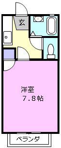PADY COURT(1K/1階)の間取り写真