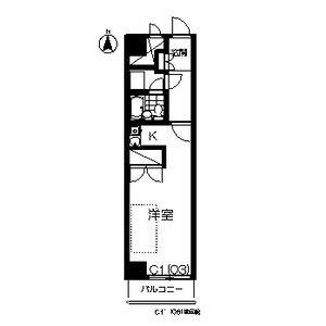 エスパシオ大町(ワンルーム/3階)の間取り写真