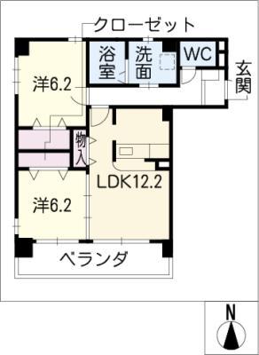 コート・メディオン(2LDK/3階)の間取り写真