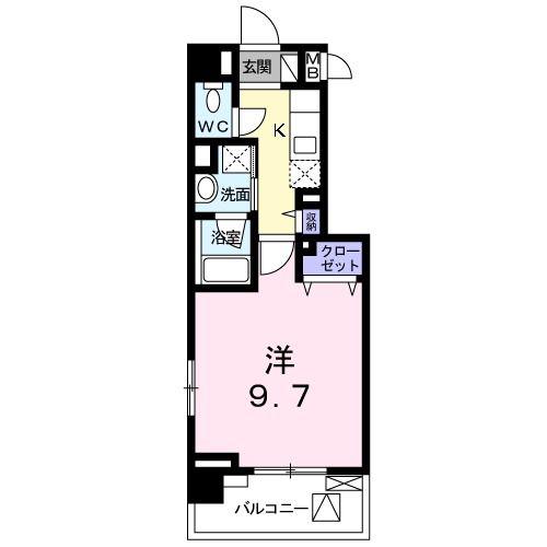 LUCENTE王子(1K/2階)の間取り写真