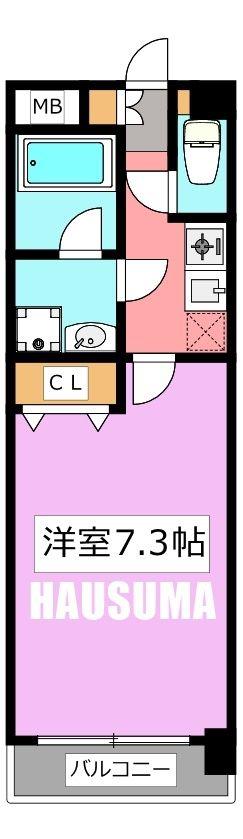 LUMIERE西が丘(1K/5階)の間取り写真