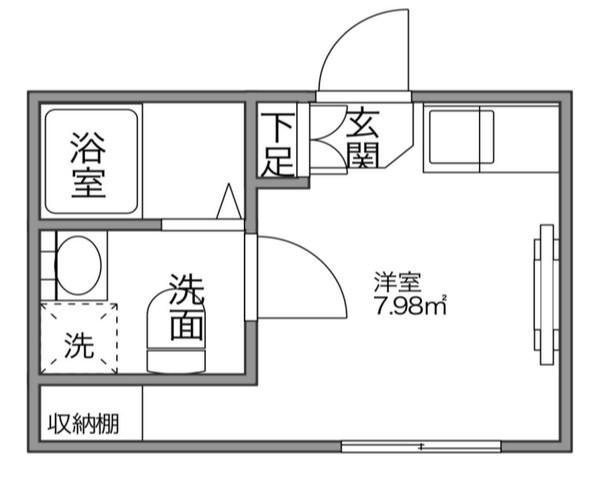 EXCREA I(ワンルーム/3階)の間取り写真