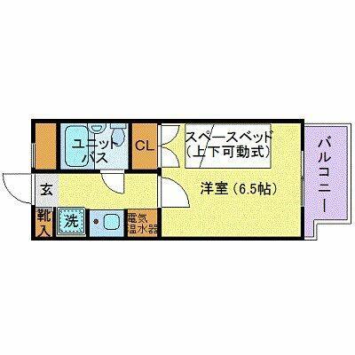 マリオン代々木公園(1K/1階)の間取り写真